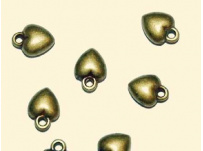 korálek pokov-mosaz (přívěšek) srdíčko