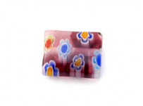 korálek millefiori, placička-čtvereček